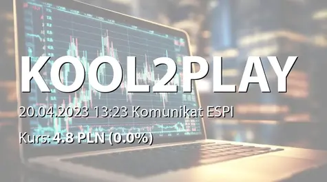 Kool2Play S.A.: ZWZ (11:00) - projekty uchwał: podział zysku za rok 2022 (2023-04-20)