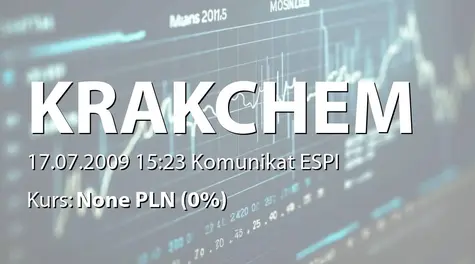 Krakchemia S.A.: Wybór Kancelaria Biegłych Rewidentów Konto sp. z o.o. na audytora (2009-07-17)