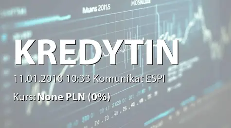 Kredyt Inkaso S.A.: Przychody z działalności operacyjnej za grudzień 2009 r. (2010-01-11)