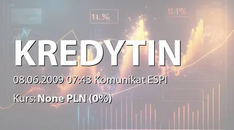 Kredyt Inkaso S.A.: Przychody z działalności operacyjnej za maj 2009 r. (2009-06-08)