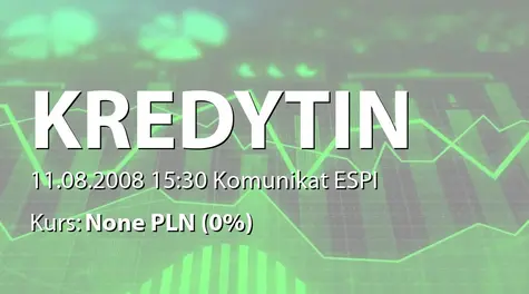 Kredyt Inkaso S.A.: Sprzedaż akcji przez Artura Górnik i KI sp, z o.o. (2008-08-11)
