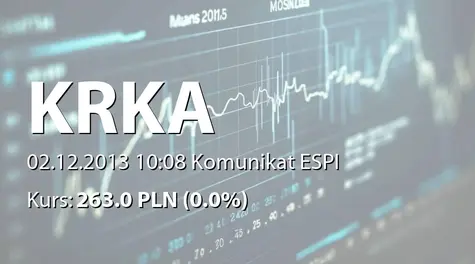 Krka, tovarna zdravil, d.d., Novo mesto: Change in total number of shares with voting rights (2013-12-02)