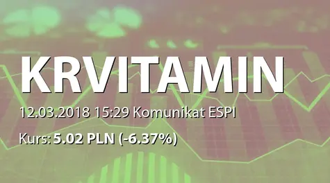 Krynica Vitamin S.A.: Nawiązanie współpracy w zakresie produkcji napojów (2018-03-12)