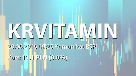 Krynica Vitamin S.A.: Rezygnacja członka RN (2016-06-20)