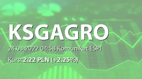 KSG Agro S.A.: Securing additional funds for the sowing campaign from Taskombank (2022-03-24)