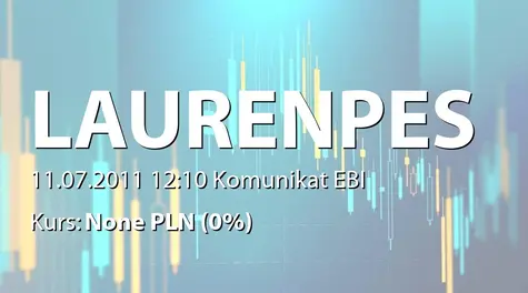 Lauren Peso Polska S.A.: Umowa na otwarcie oddziału franczyzowego w województwie kujawsko-pomorskim (2011-07-11)