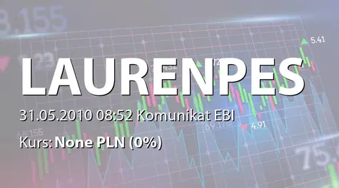 Lauren Peso Polska S.A.: Umowa na przeprowadzenie szkoleń - 100 tys. zł (2010-05-31)