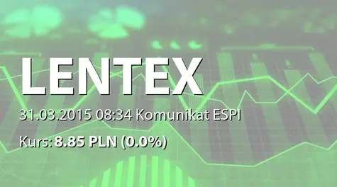 Lentex S.A.: Objęcie akcji przez Paravita Holding Ltd. (2015-03-31)