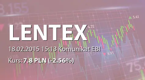 Lentex S.A.: Raport o niestosowaniu wybranych zasad ładu korporacyjnego w 2015 roku (2015-02-18)