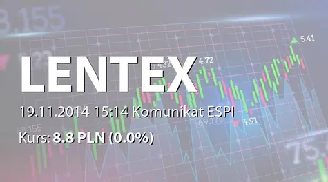 Lentex S.A.: SA-QSr3 2014 - korekta (2014-11-19)