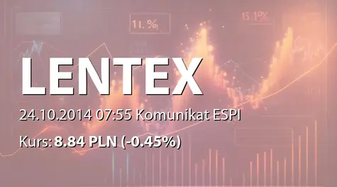 Lentex S.A.: Wyniki finansowe Gamrat SA za 9 miesięcy 2014 r. (2014-10-24)