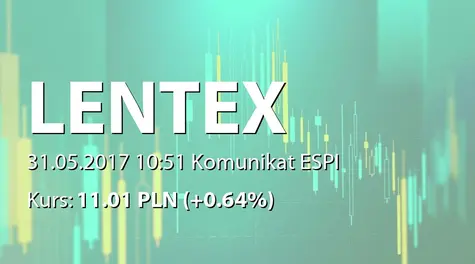 Lentex S.A.: Wypłata dywidendy przez Gamrat SA (2017-05-31)