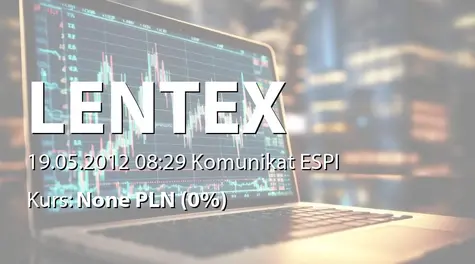 Lentex S.A.: Zakup akcji własnych (2012-05-19)
