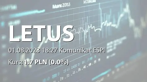 Letus Capital S.A.: Niedojście do skutku emisji tokenów IFO (2023-08-01)