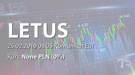 Letus Capital S.A.: Umowa z Air Market sp. z o.o. dot. świadczenia usług doradczych (2010-02-25)