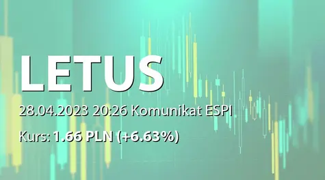 Letus Capital S.A.: Zakończenie projektów biznesowych (2023-04-28)