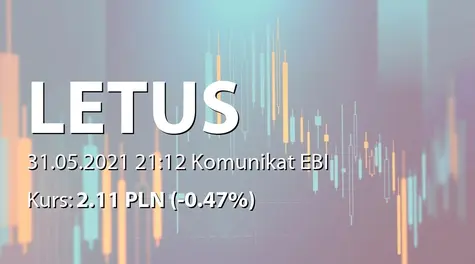 Letus Capital S.A.: Zmiana terminu publikacji SA-R 2020 (2021-05-31)