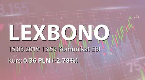 LexBono S.A.: Przedterminowy wykup obligacji serii B celem umorzenia (2019-03-15)