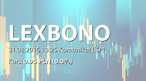 LexBono S.A.: Przydział obligacji na okaziciela serii B (2016-08-31)
