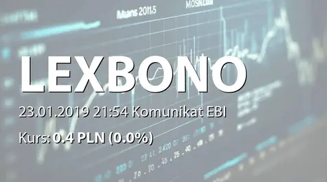 LexBono S.A.: Przydział obligacji serii G (2019-01-23)