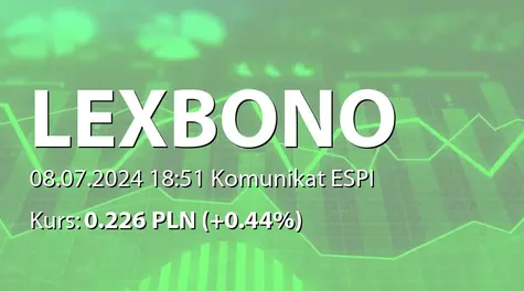 LexBono S.A.: Cena emisyjna akcji serii L - 0,10 PLN (2024-07-08)