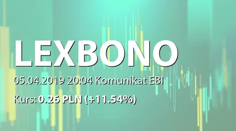 LexBono S.A.: Wypłata odsetek od obligacji serii D (2019-04-05)