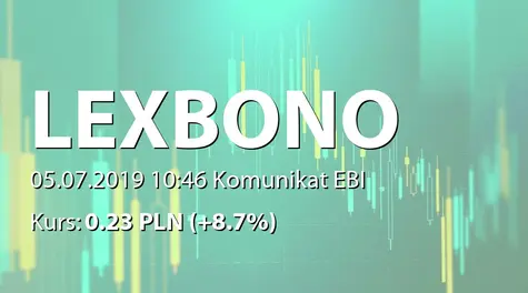 LexBono S.A.: Wypłata odsetek od obligacji serii D (2019-07-05)