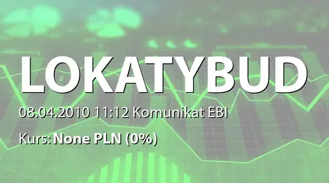 Lokaty Budowlane S.A.: WZA - podjęte uchwały: połączenie z Osiedle Poniatowskie sp. z o. o., emisja akcji serii F, zmiany statutu (2010-04-08)