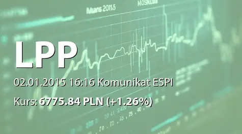 LPP S.A.: Raport za grudzień 2014 (2015-01-02)