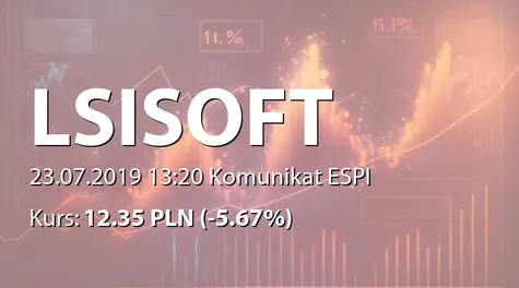 LSI Software S.A.: Sprzedaż w I półroczu 2019 r. (2019-07-23)