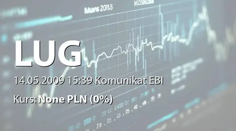 Lug S.A.: Raport miesiÄczny za kwiecieĹ 2009 r. (2009-05-14)