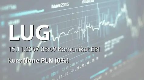 Lug S.A.: Uzyskanie dostÄpu do systemu EBI (2007-11-15)