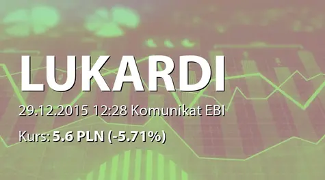 Lukardi  S.A.: Wniosek o wprowadzenie do obrotu akcji serii A i C (2015-12-29)