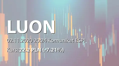 LuON S.A.: Oświadczenie akcjonariusza dotyczącego akcji Spółki (2020-11-02)