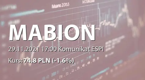 Mabion S.A.: SA-Q3 2021 (2021-11-29)