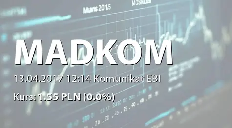 Madkom S.A.: Zmiana nazwy firmy spĂłłki zaleĹźnej (2017-04-13)