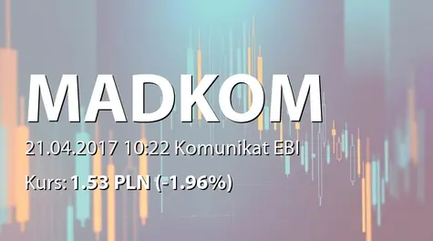 Madkom S.A.: Zmiana terminu przekazania SA-Q1 2017 (2017-04-21)