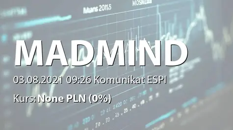 Madmind Studio S.A.: Uzyskanie dostępu do systemu ESPI (2021-08-03)