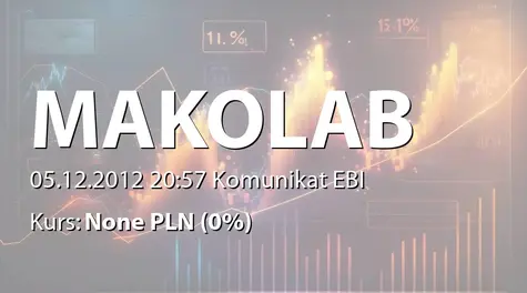 MakoLab S.A.: Umowa z jednym z polskich banków (2012-12-05)
