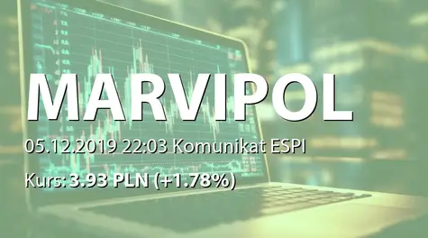 Marvipol Development S.A.: Przedwstępna umowa sprzedaży udziałów PDC Industrial Center 94 sp. z o.o. (2019-12-05)