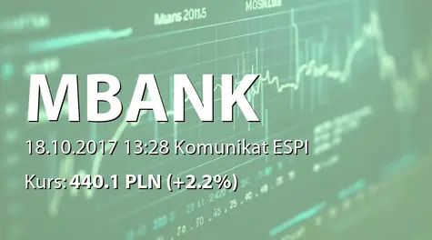 mBank S.A.: Dopuszczenie akcji do obrotu (2017-10-18)