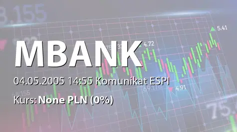 mBank S.A.: Rejestracja zmian Statutu BRE Banku SA (2005-05-04)