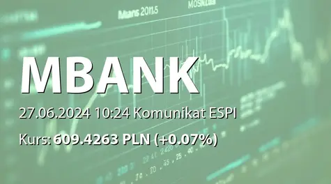 mBank S.A.: Sprzedaż akcji przez dyrektora (2024-06-27)