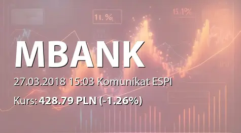 mBank S.A.: Sprzedaż ZCP (2018-03-27)