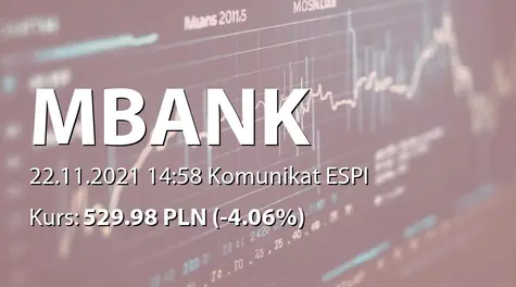 mBank S.A.: Zbycie akcji przez dyrektora (2021-11-22)