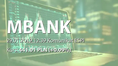 mBank S.A.: Zestawienie transakcji na akcjach (2019-01-29)