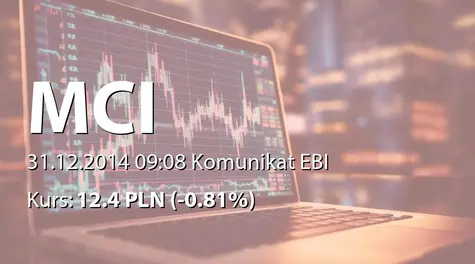 MCI Capital Alternatywna Spółka Inwestycyjna S.A.: Informacja o udziale kobiet i męźczyzn w Zarządzie i Radzie Nadzorczej (2014-12-31)