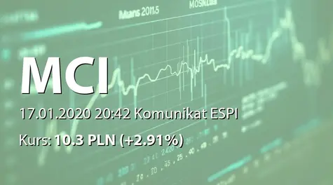 MCI Capital Alternatywna Spółka Inwestycyjna S.A.: Rejestracja akcji serii A1 w KDPW (2020-01-17)