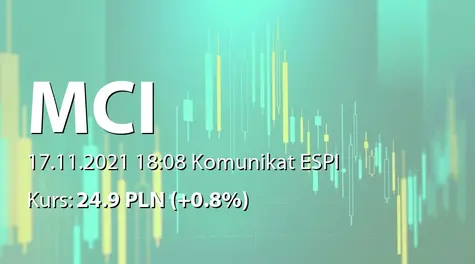 MCI Capital Alternatywna Spółka Inwestycyjna S.A.: SA-QSr3 2021 (2021-11-17)