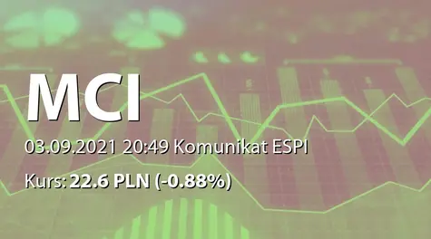 MCI Capital Alternatywna Spółka Inwestycyjna S.A.: Zmiana terminu przekazania SA-PSr 2021 (2021-09-03)